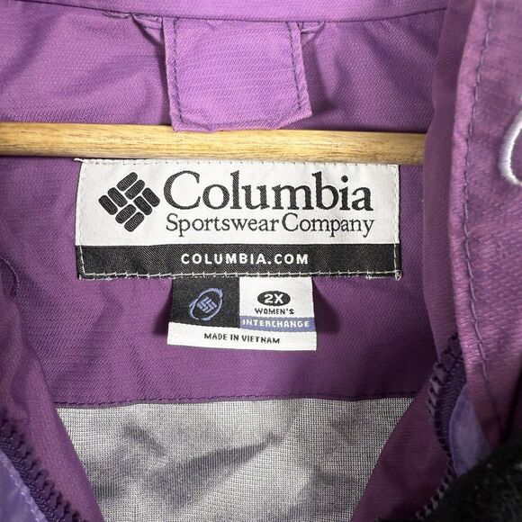 Columbia Sportswear Interchange Jacket Womens Size 2X Windbreaker Omni-tech - Picture 3 of 5